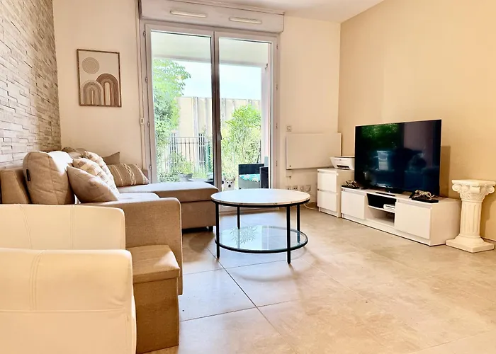 Διαμέρισμα Temple Luxe- Balneo Et Jardin, Wifi, Parking Prive Securise Μπεζιέ